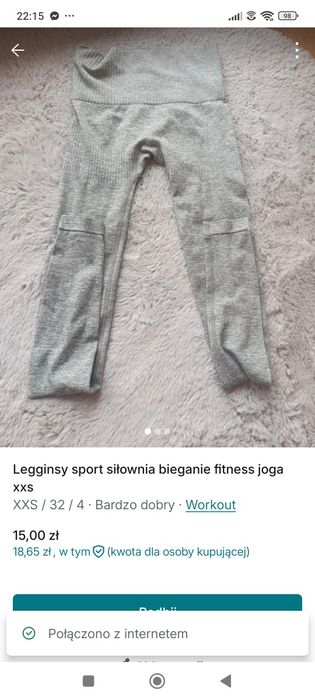 Legginsy workout xxs