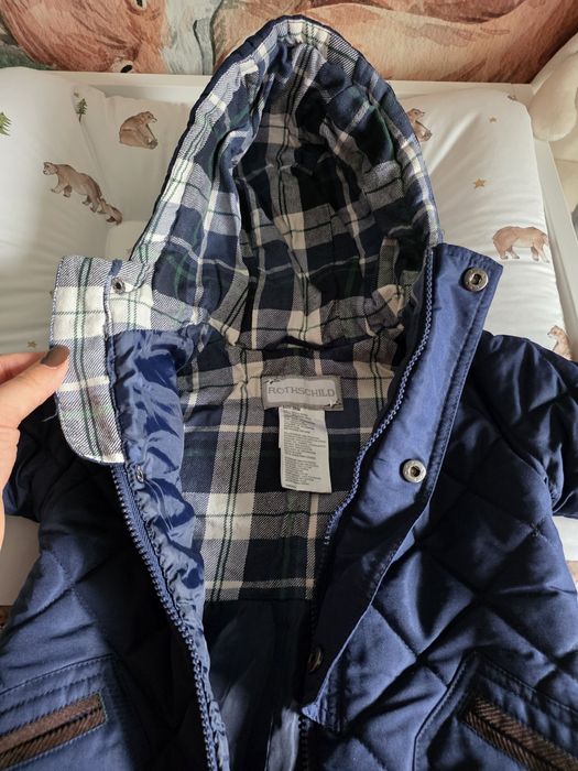 Ciepły kombinezon niemowlęcy marki Rothschild  rozmiar 62