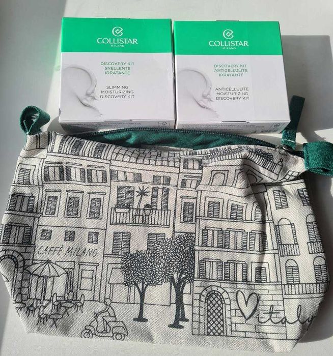 Collistar Скраб, Молочко для тіла, Флюїд + Косметичка - набір