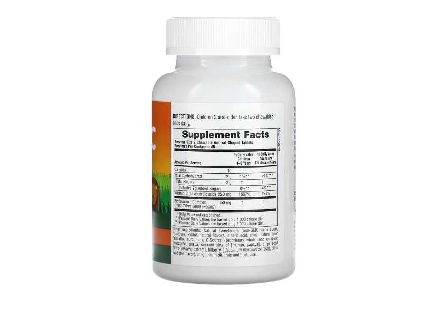 NaturesPlus, Source of Life, Animal Parade, витамин C, 90шт, Iherb