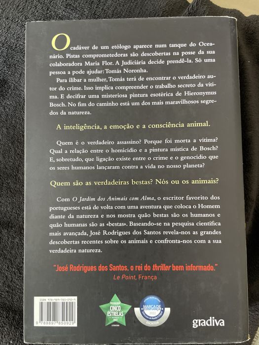 O jardim dos animais com alma José Rodrigues Dos Santos