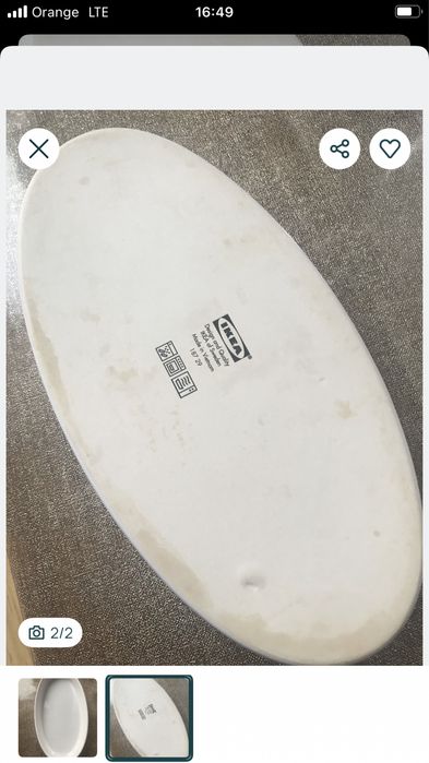 Owalny półmisek  z porcelany IKEA