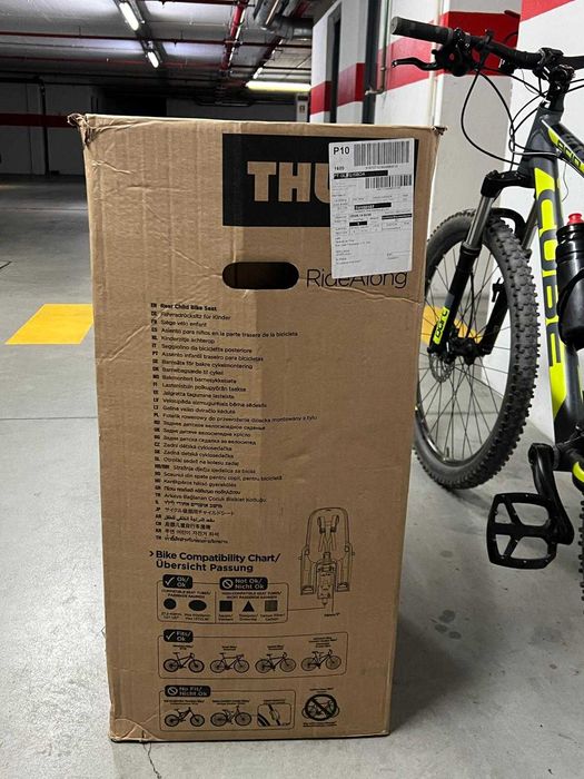 Cadeira de Criança para Bicicleta – Thule Ride Along - Forro reversível cinza/rosa