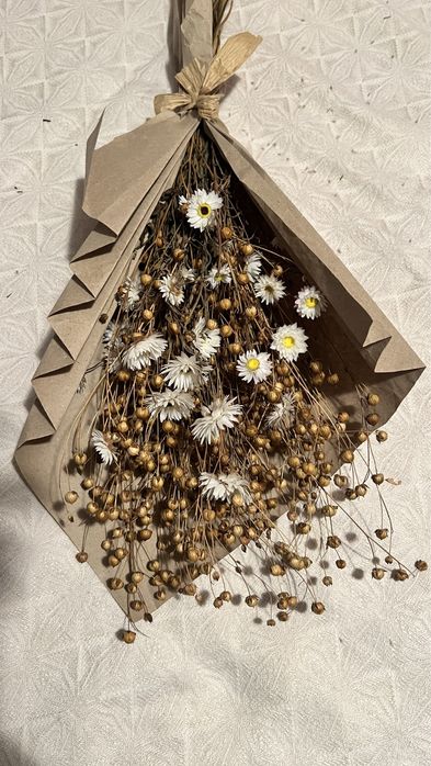 Bukiet suszonego lnu i suszków