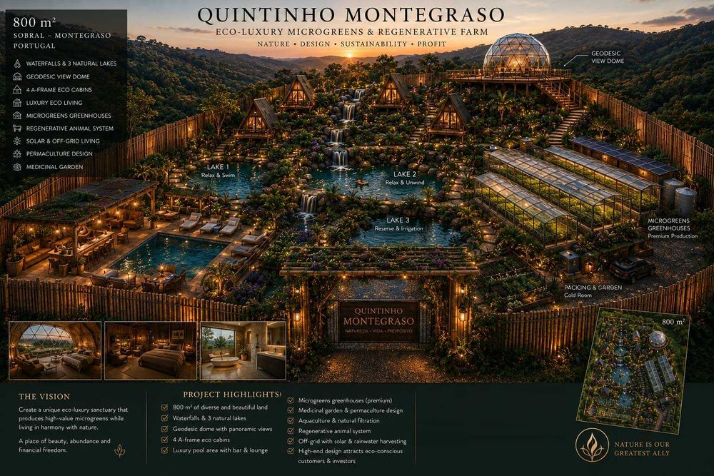 A-Frame Eco Luxo Off-Grid com 50m² Terreno - Entrega em 8 Meses | Quintinho Montegraso | Piscina