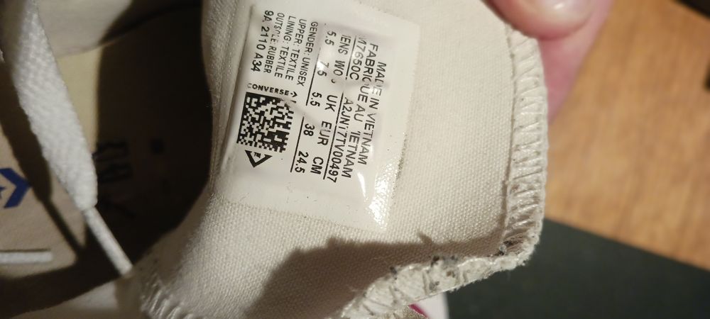 trampki converse rozmiar 38