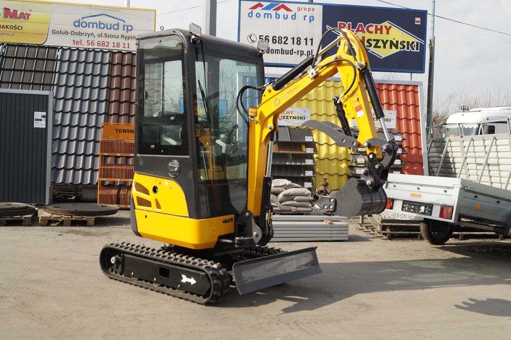 MINI KOPARKA 1300kg RATO Skrętne RAMIE JOYSTICK kabina Nowa Dowóz