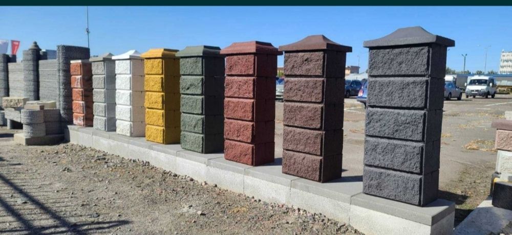 Бетонні вироби, парапет, кришка, поребрик, Бруківка.Доставка.