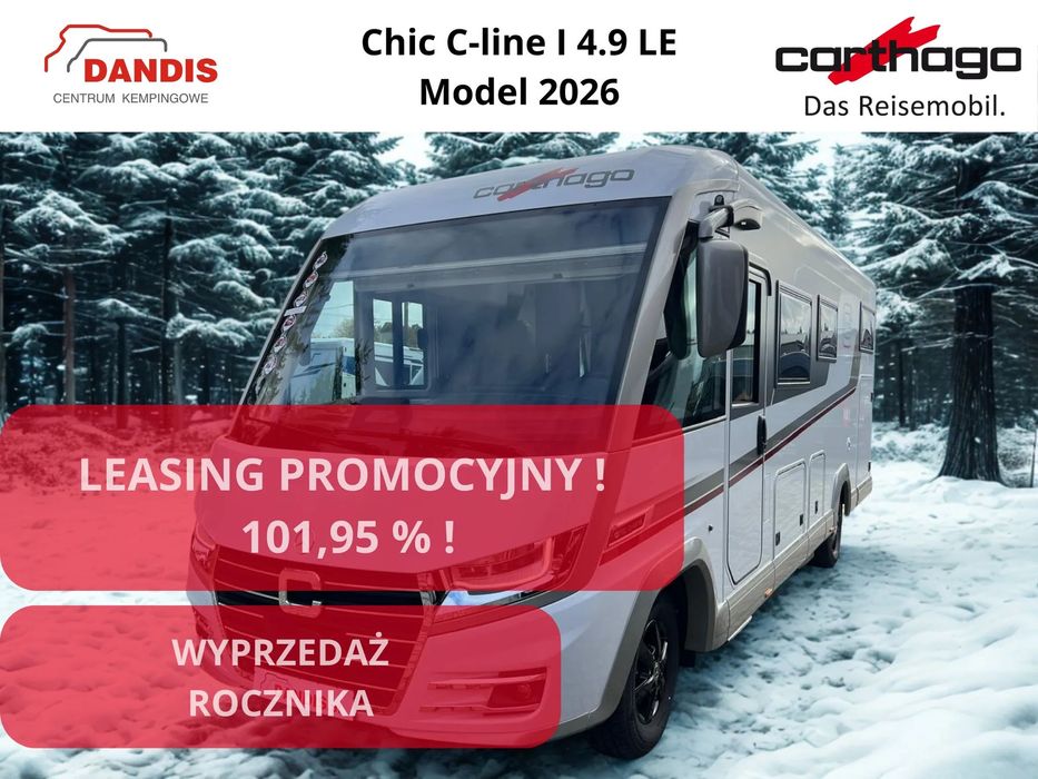 Carthago Chic C-Line I 4.9 LE Model 2026, Mercedes, Automat  170KM, ALDE, 4500DMC, Markiza, Piekarnik