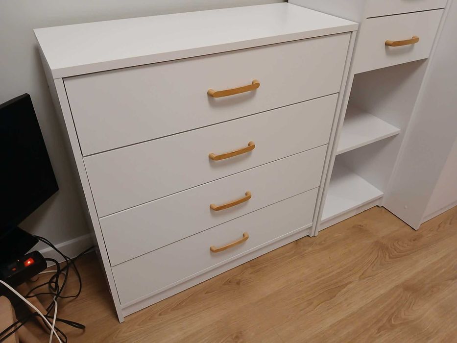 Zestaw: regał + komoda / biały mat / Black Red White