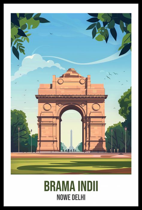 Plakat 40x60cm Brama Indii