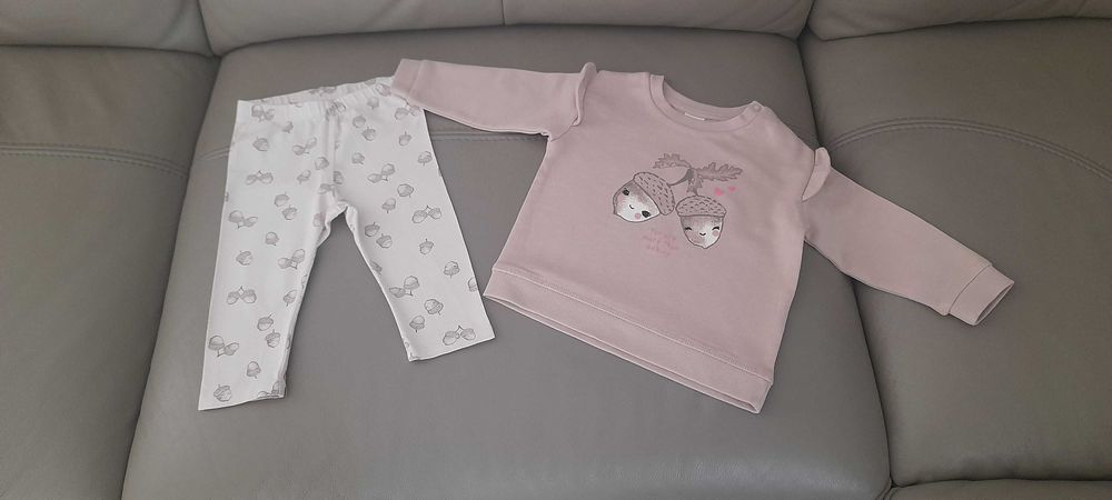 rozm. 74 H&M komplet dla dziewczynki bluza + legginsy komplet H&M 74