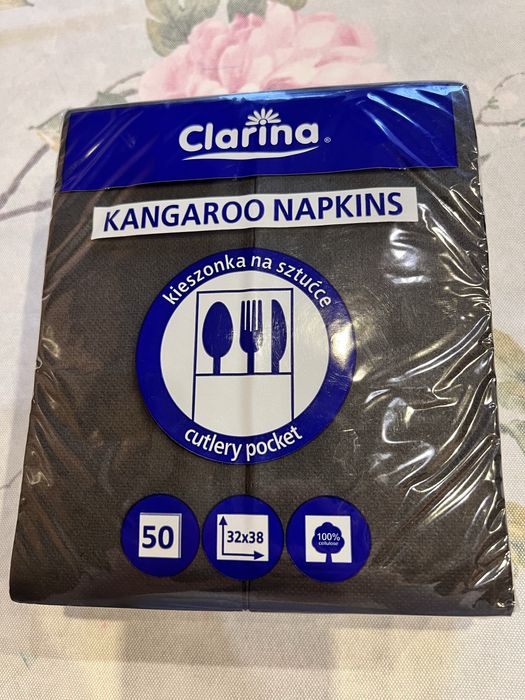 Serwetki kieszonka na sztućce 50 opakowańx50 Clarina Kangaroo Napkins