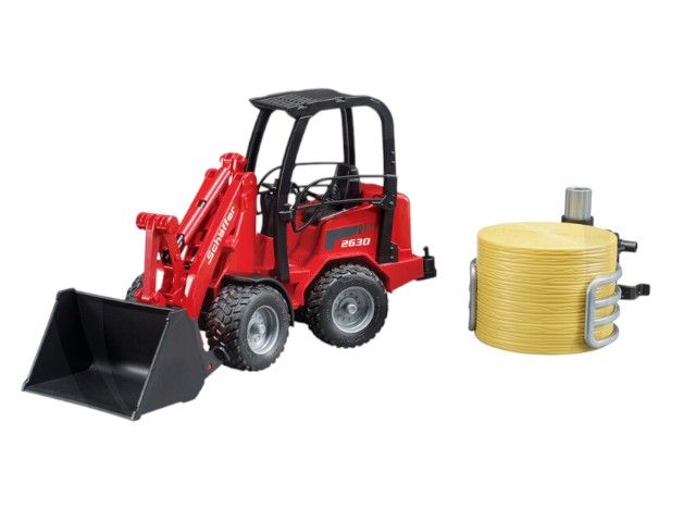 Bruder Schäffer 2630 z chwytakiem do bel 1:16 – nowa ładowarka