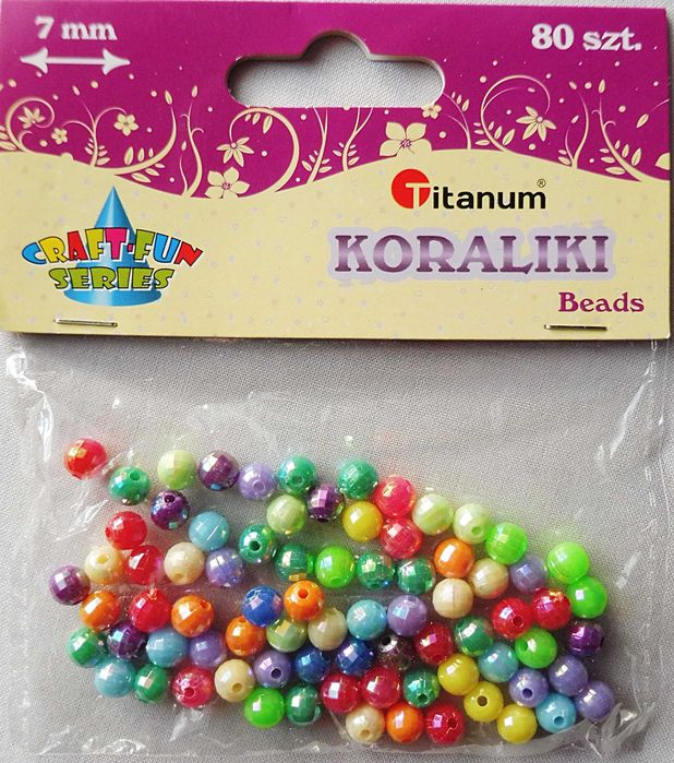 Koraliki do nawlekania różne 4 opakowania nowe