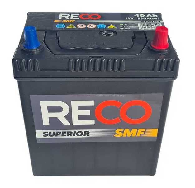 Akumulator RECO 40Ah 330A JAPAN P+/L+ Wrocław Krzyki Orzechowa 2A