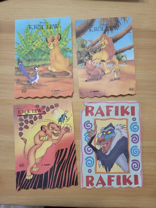 Karteczki Król Lew Disney notes lata 90 90s oryginalne kolekcjonerskie