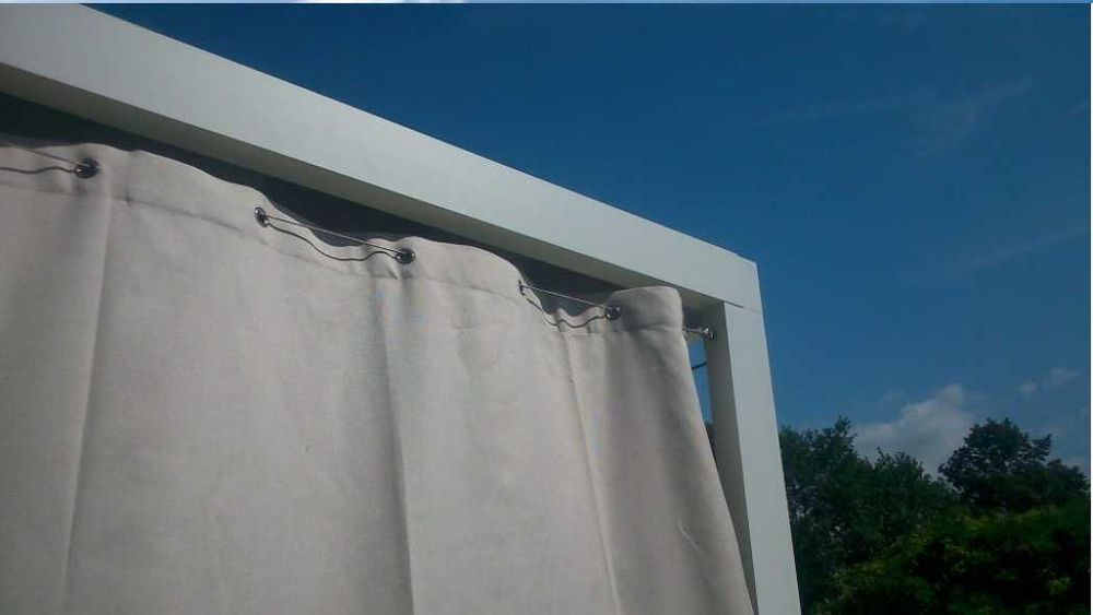 Dach rzymski materiałowy roleta zewnętrzna tarasowa do pergoli