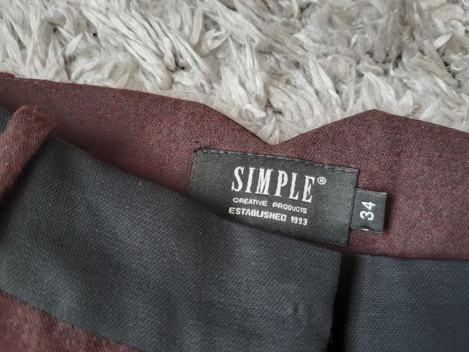 Spodnie eleganckie Simple 34 wełna