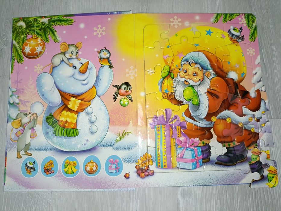 Розвиваюча книга-пазл Зустрічаємо свято з зимовою тематикою