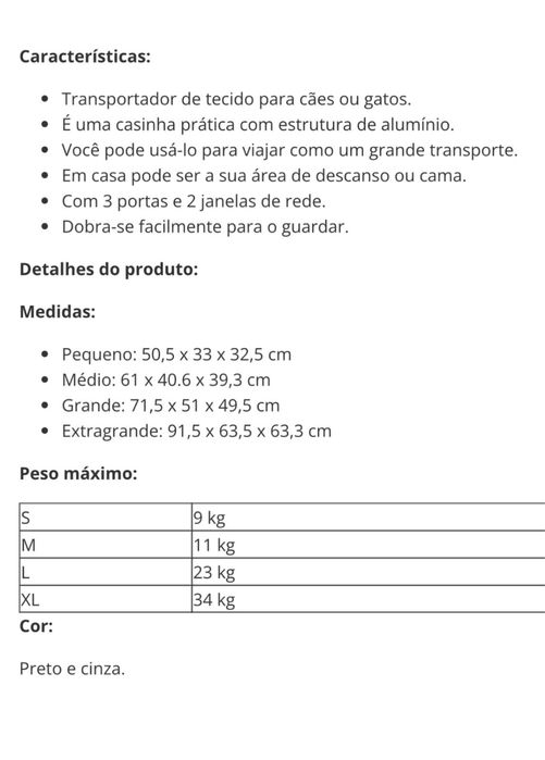 Casa ou transporte para caes ou gatos  nova