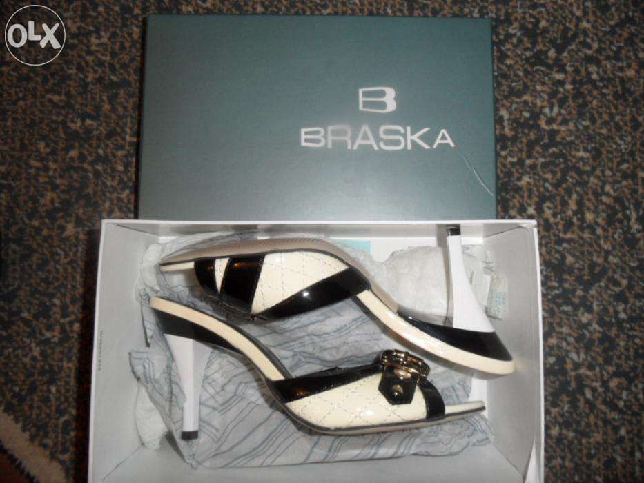 Элегантные кожанные шлепанцы Новые 36р фирмы BRASKA