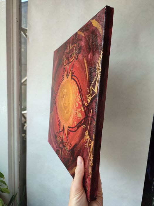 Картина "Сонце - енергія вогню"  В студію/кабінет йоги етно