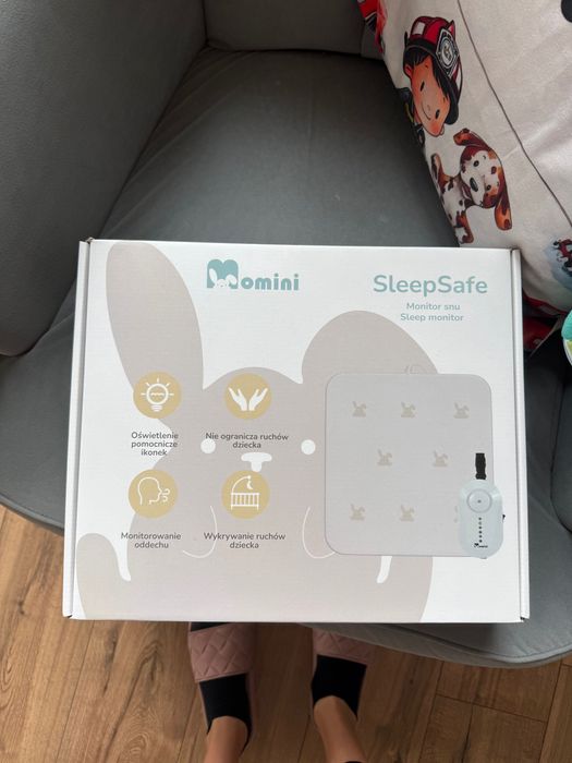 Momini SleepSafe monitor oddechu NOWY zamknięty dla dziecka noworodka