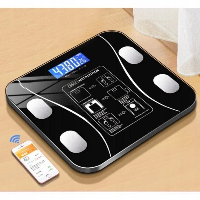 Waga Łazienkowa BLUETOOTH SMART INTELLIGENT Analityczna do 180KG