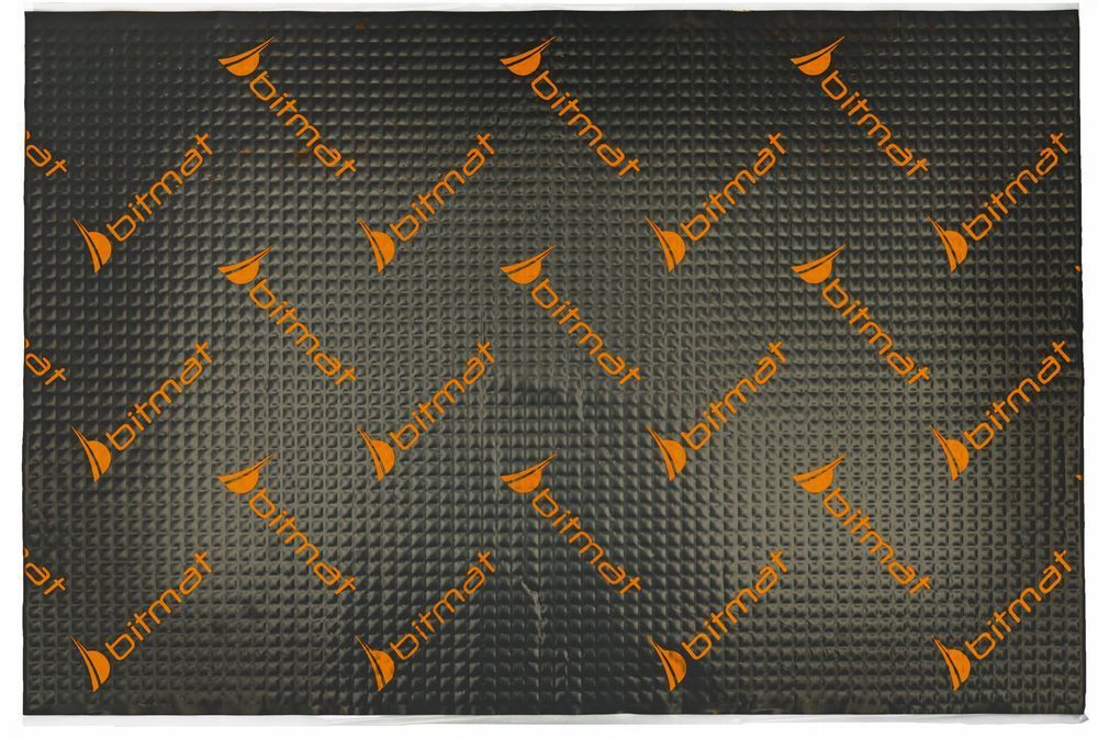 AB-4 Mata Wygłuszająca do maszyn, samochodów Alubutyl Bitmat 4mm 75x50