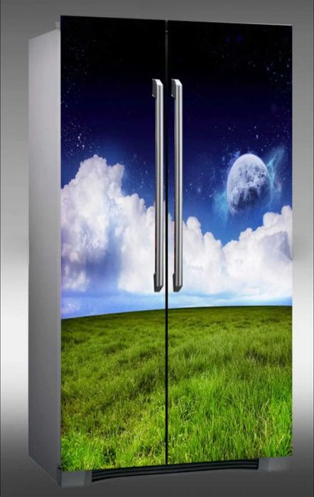 Decor Naklejka na lodówkę PCV 185x70 160x70 125x70 kwiaty folia lamin