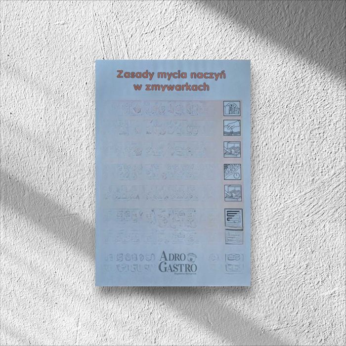 Instrukcje stanowiskowe dla gastronomii komplet 12 sztuk.