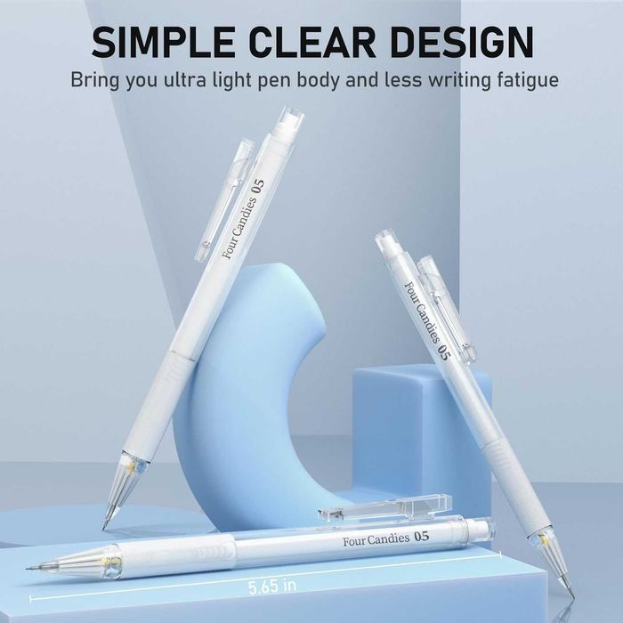 Ołówki mechaniczne Four Candies 0,5 mm zestaw 3szt + 180 wkładów