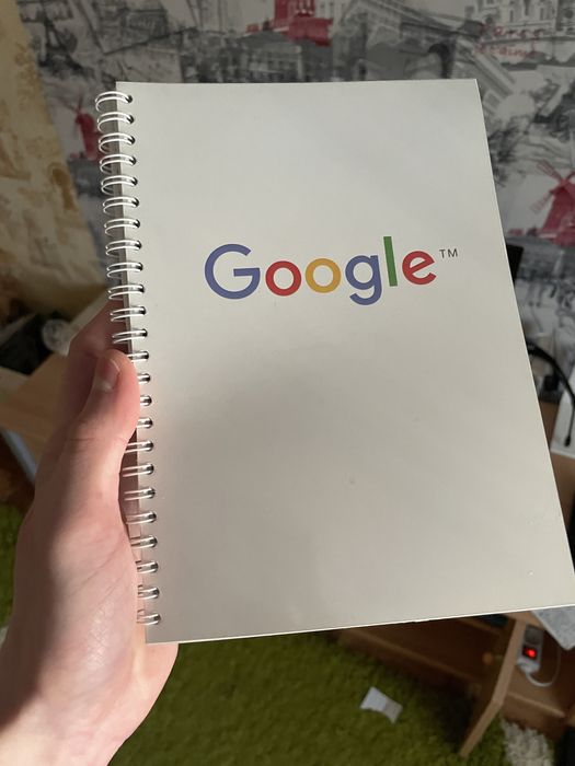 Блокнот брендовий Google зошит пружинка клітка 72 сторінки