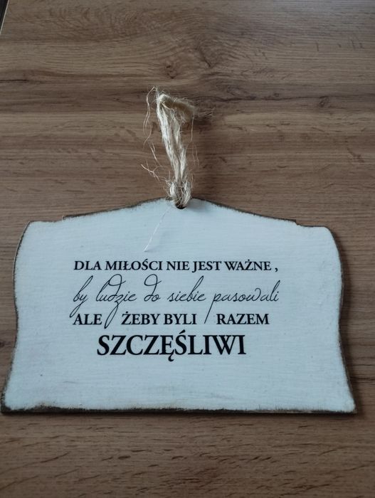 Tabliczka drewniana na ścianę