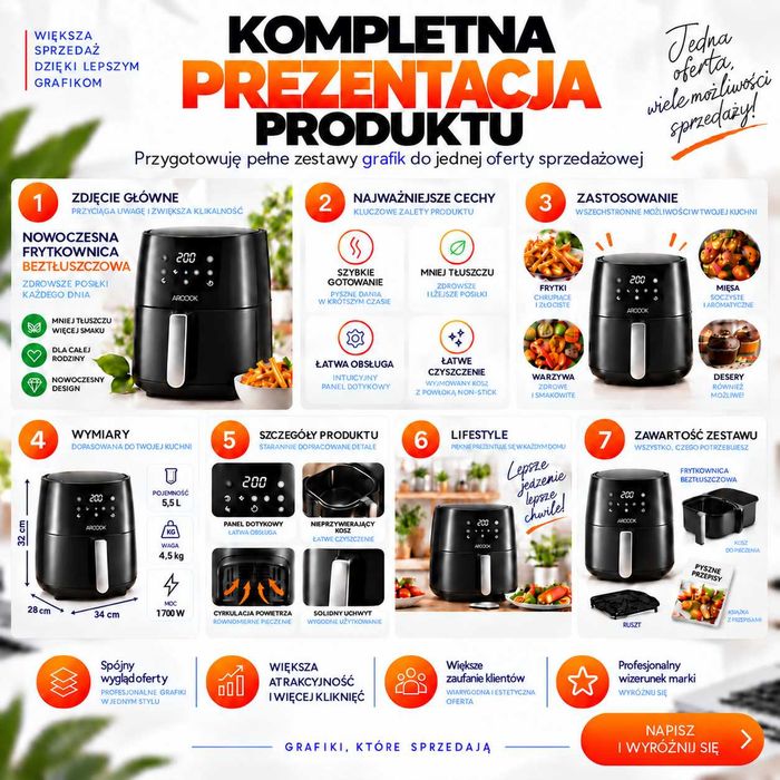 Tworzę grafiki do ofert Allegro i sklepów internetowych