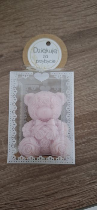 Podziękowania mydlane  miś serce róża