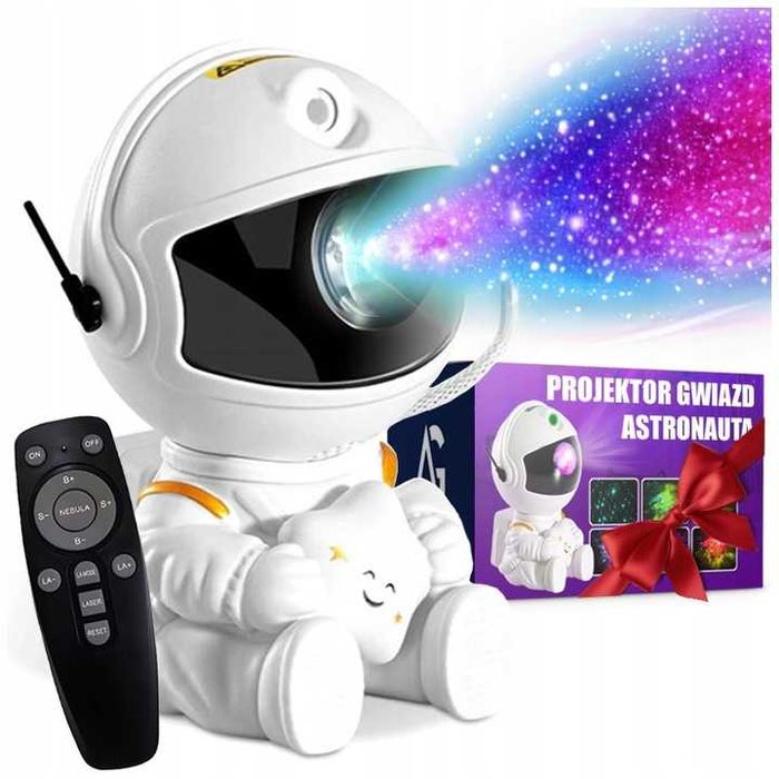 Projektor gwiazd Astronauta – lampka nocna dla dzieci z kosmosu, pilot