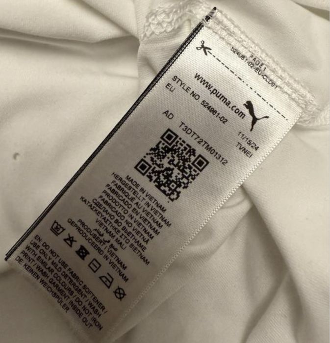 Новая Puma белая оригинал футболка пума,біла жіноча футболка