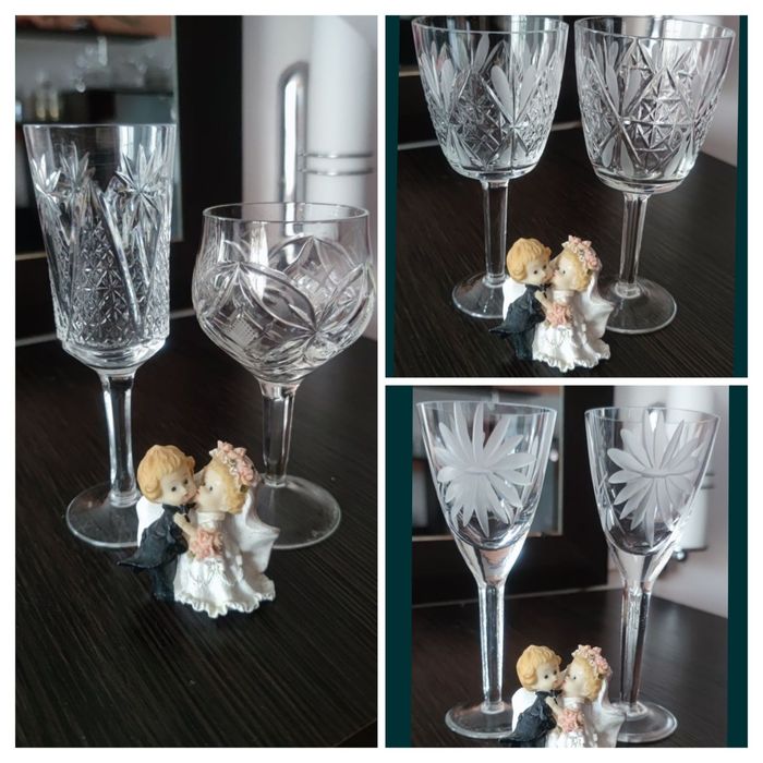 Свадебные бокалы , фужеры рюмочки хрустальные