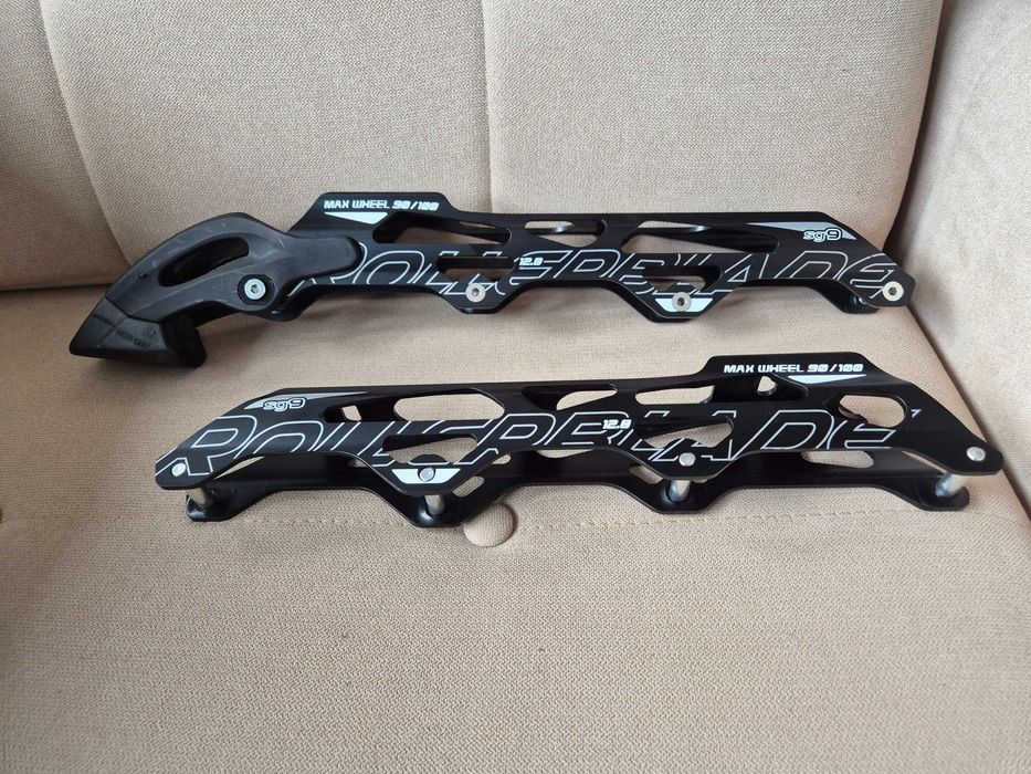 Rollerblade Tempest 12.8 195mm – szyny 3x100/1x90 + koła 84A ABEC 7