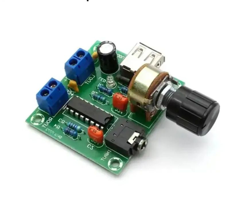 Усилитель мощности звука РМ2038.  2*5W. DC 3,7-6V. AUX, usb. Стерео