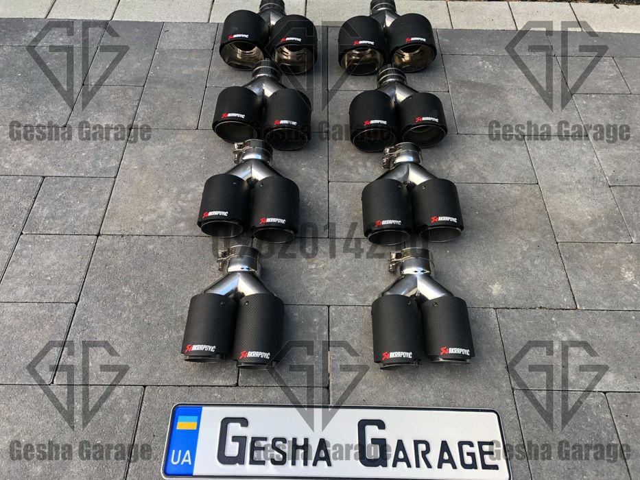 Насадки вихлопа вихлопу akrapovic акрапович 63, 76, 89, 101, 114 мм