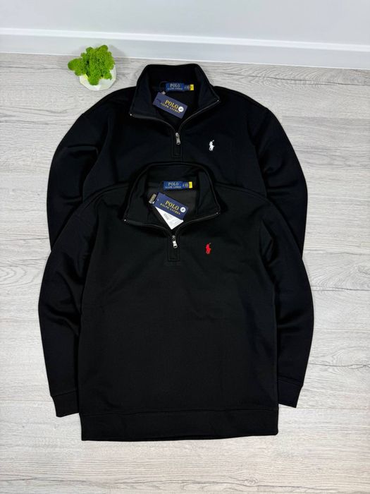 Кофта 1/3 Polo Ralph Lauren чорна Зіп-худі пів замок поло ральф Чоловіча Кофта 1/3