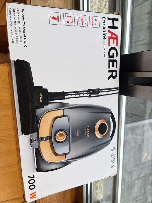 Aspirador HAEGER Eco Shine 700W 4L HEPA + caixa original