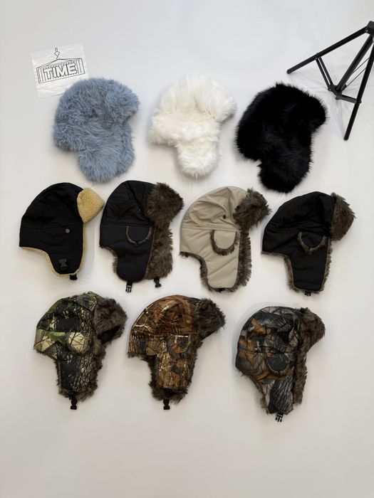 Шапки-ушанки y2k rap sk8 / шапка ушанка ю2к реп ск8 realtree рилтри