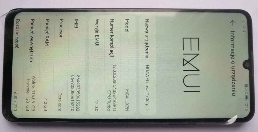 Huawei Nova Y70 sprawny