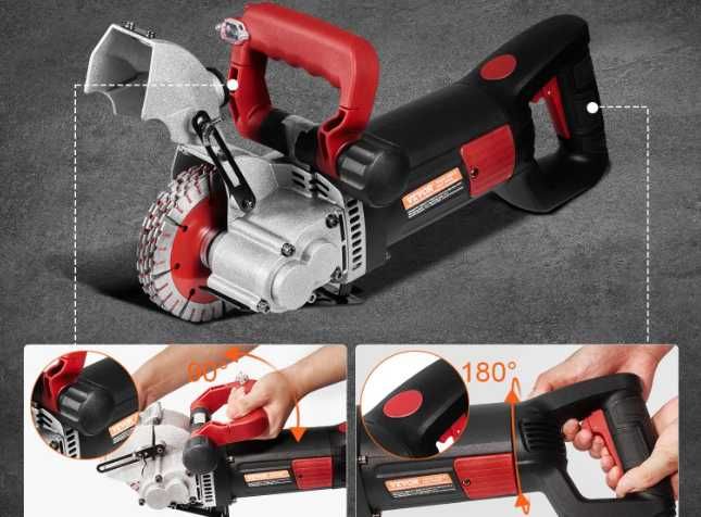 Bruzdownica Do Betonu 2700W Regulowany rowek 125MM Laser