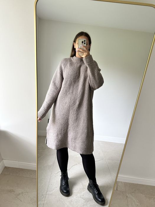 Sukienka sweterkowa na jesień zimę H&M rozmiar S 2% wełna