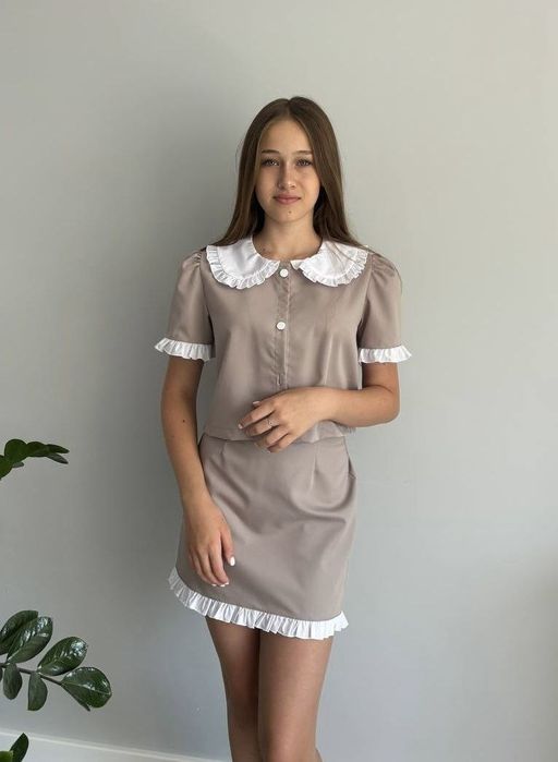 Стильний костюм для дівчаток 134-140-146-152-158 см